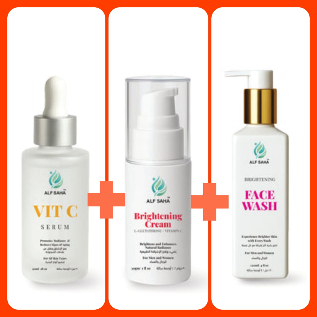 VIT C serum + Brightening Cream + Brightening Face Wash